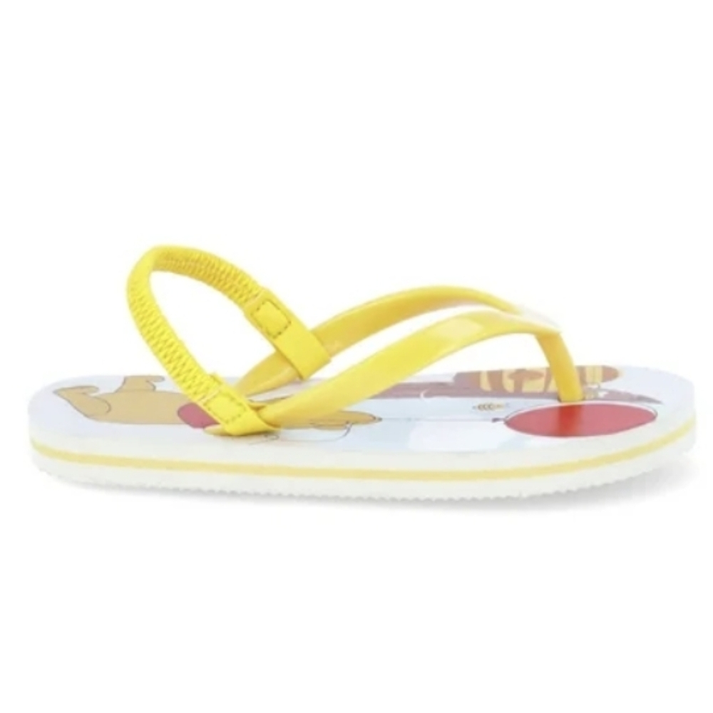 NWT Disney Winnie the Pooh Bear Toddler Girls Backstrap Flip Flop Sandals